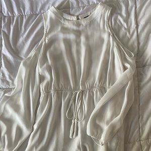 white open back romper